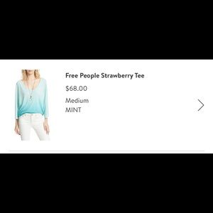Free people 3/4 sleeve light weight shirt